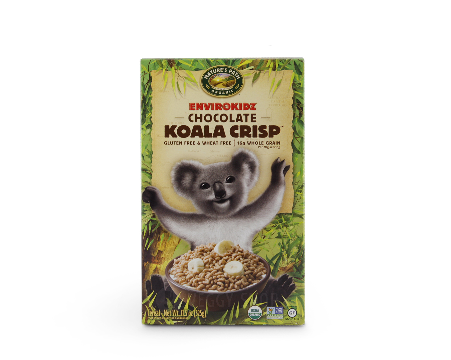 Завтрак детский подушечки с  шоколадом (Koala Crisp) "Nature's Path" 325 г
