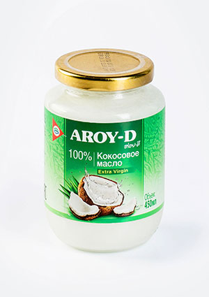 Масло кокосовое Extra Virgin "Aroy- D" ст/б 450 мл