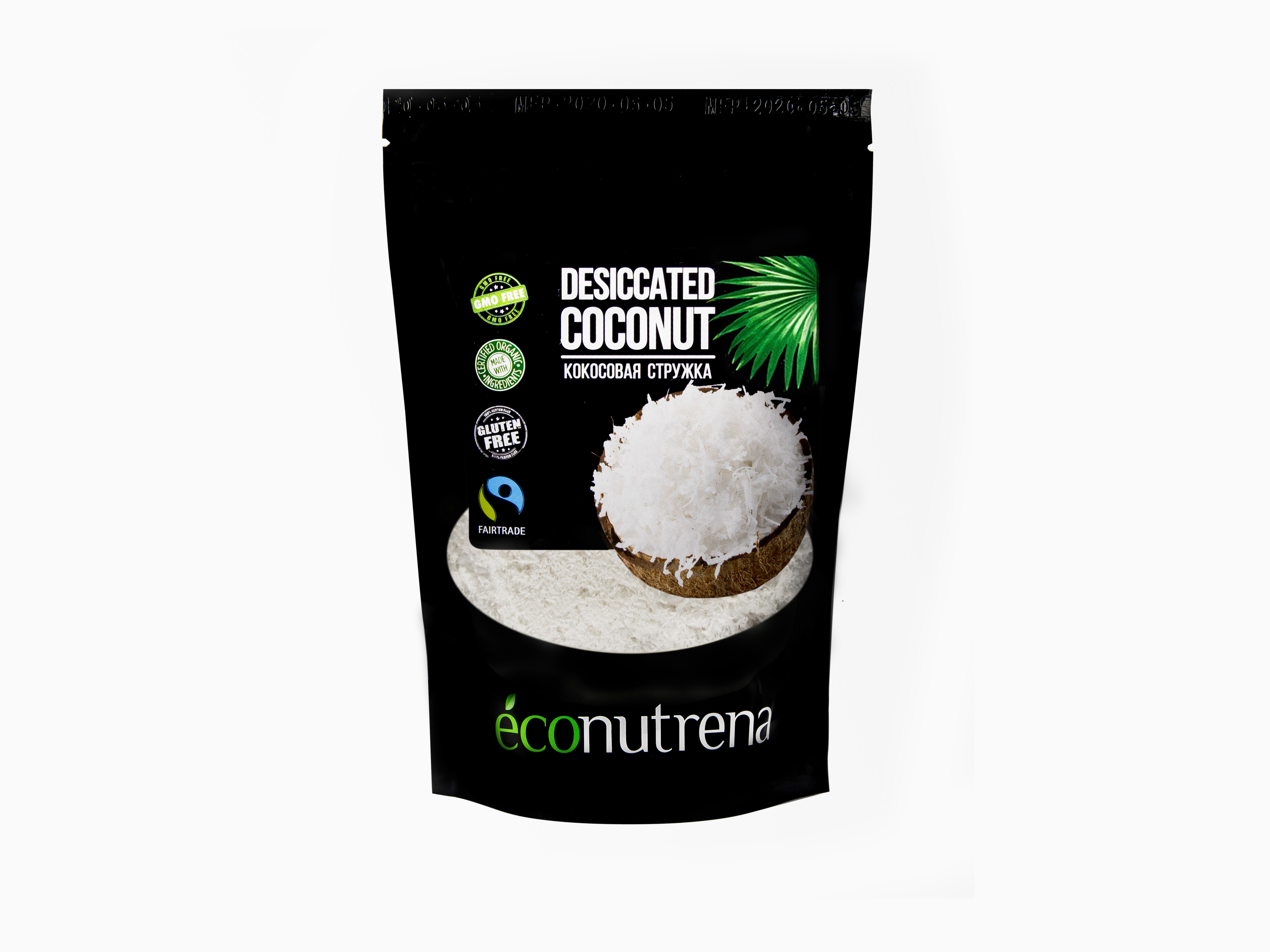 Стружка кокосовая (low fat) "Econutrena" 150 г