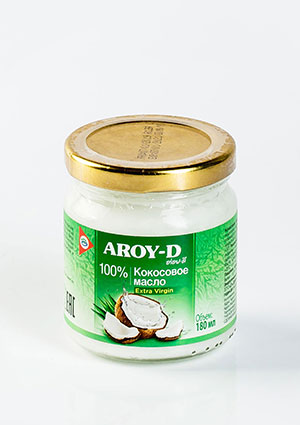Масло кокосовое  EXTRA VIRGIN "Aroy-D" 180 мл 