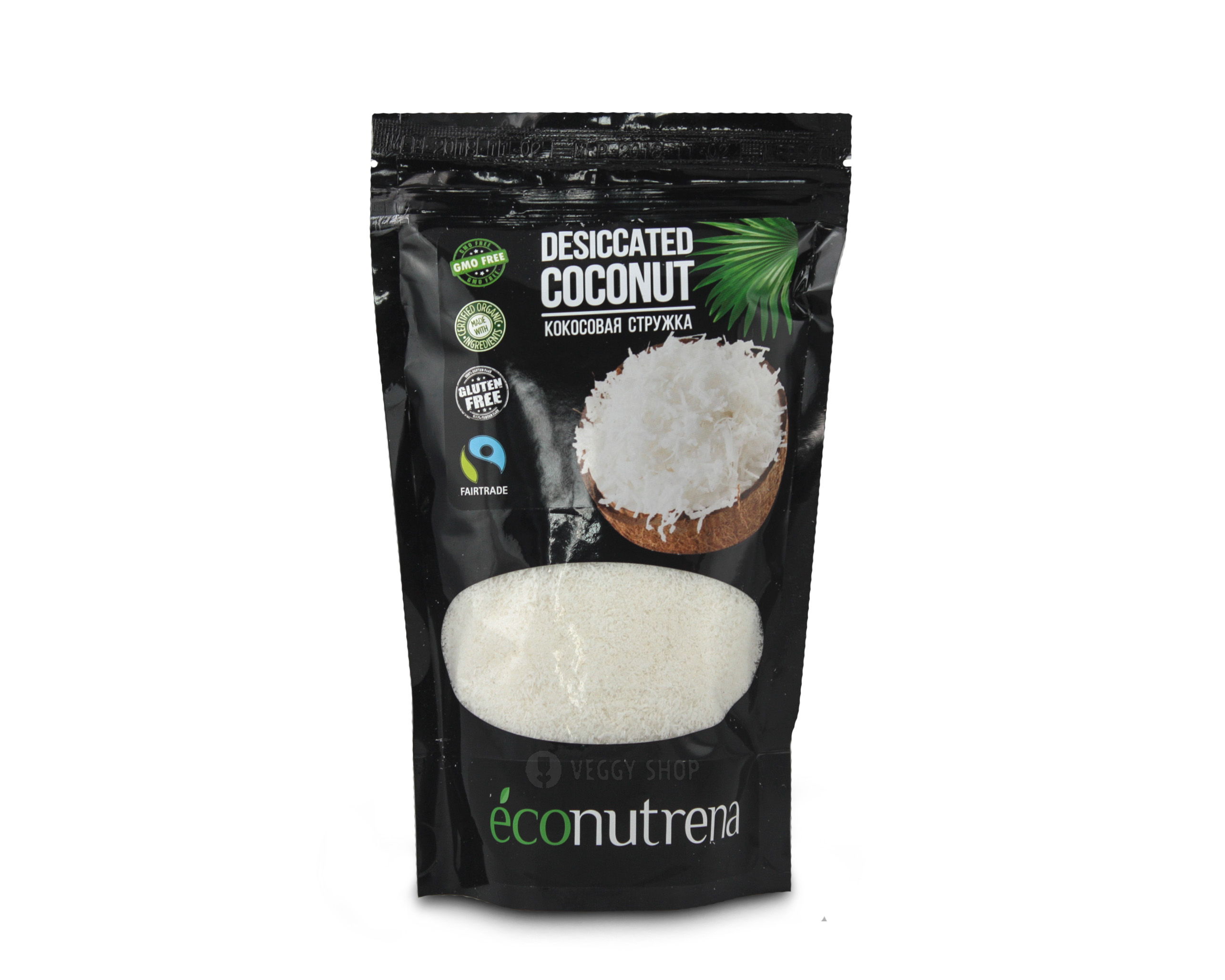 Стружка кокосовая (low fat) "Econutrena" 250 г