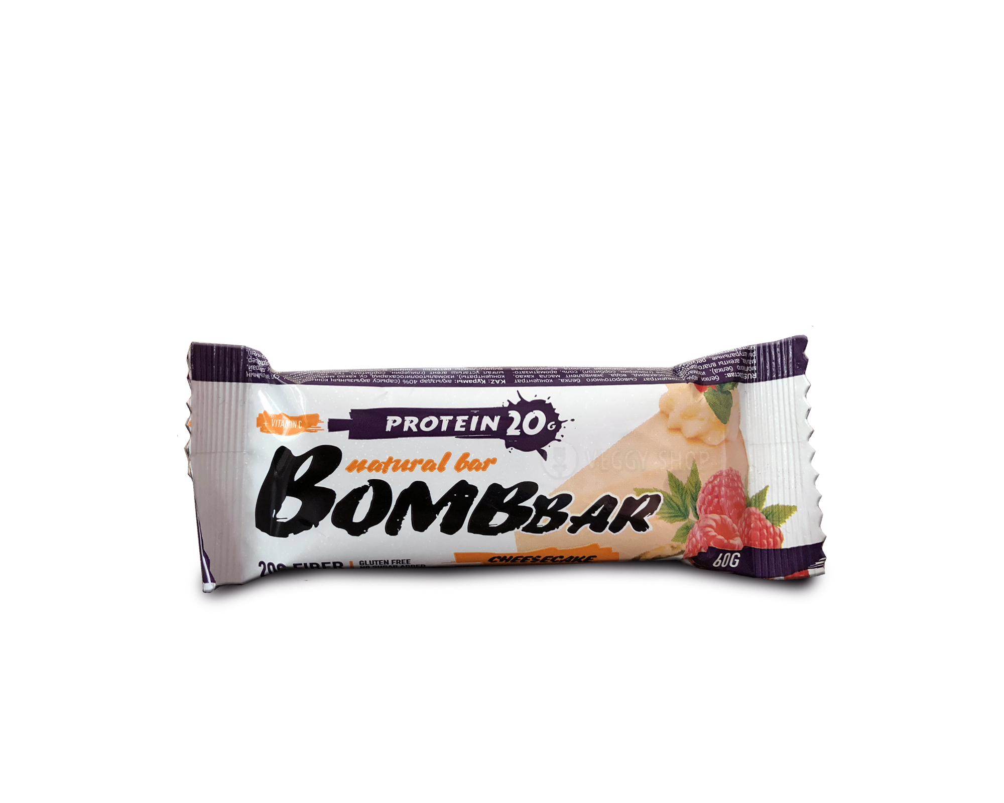 Батончик протеиновый (Малиновый чизкейк) "Bombbar" 60 г
