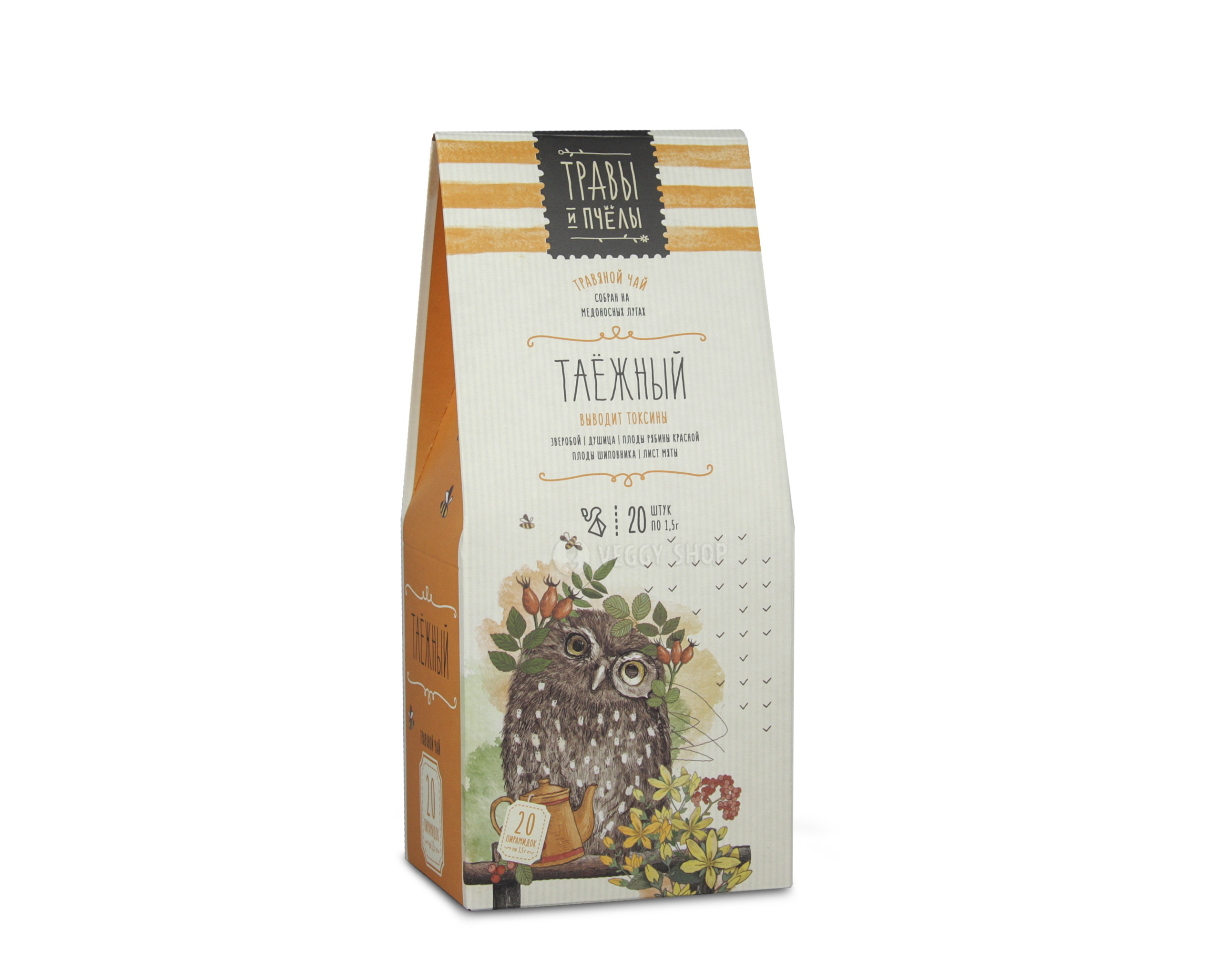 Чай травяной (таежный) пирамидки "Травы и пчелы" 30 г